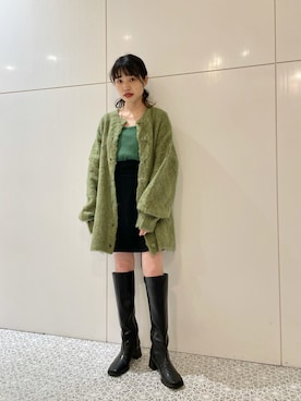 「ミックスニット」｜aoiさん（レディース・149cm）の秋コーディネート