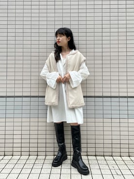 「ミニワンピ」｜aoiさん（レディース・149cm）の夏コーディネート