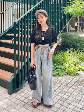 「Kastane」｜「アイテム（パンツ）」を使った、aoiさん（レディース・149cm）の夏コーディネート