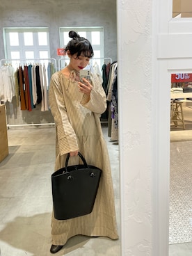 「ストライプワンピース」｜aoiさん（レディース・149cm）の冬コーディネート