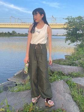 「カーキパンツ」｜aoiさん（レディース・149cm・20代）の春コーディネート