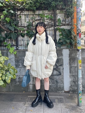 「Kastane（カスタネ）のアイテム（ダウンジャケット/コート）」を使った、aoiさん（レディース・149cm）の秋コーディネート