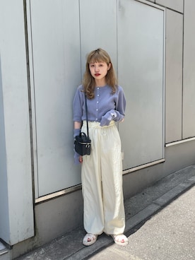 「ドロストパンツ」｜aoiさん（レディース・149cm）の夏コーディネート