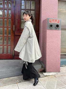 「Kastane（カスタネ）のアイテム（ダウンジャケット/コート）」を使った、aoiさん（レディース・149cm）の秋コーディネート