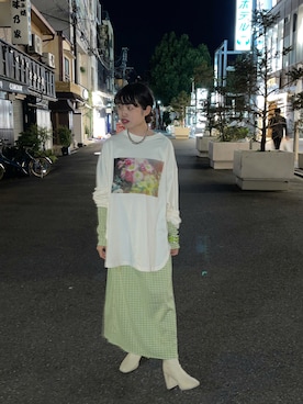 「チェックワンピース」｜aoiさん（レディース・149cm）の秋コーディネート