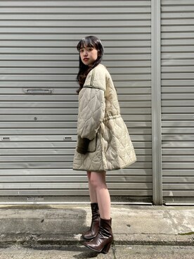 「アウターコーデ」｜「アイテム（ミリタリージャケット）」を使った、aoiさん（レディース・149cm）の秋コーディネート