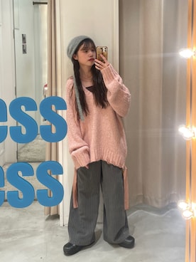 「アイテム（スラックス）」を使った、aoiさん（レディース・149cm）の秋コーディネート