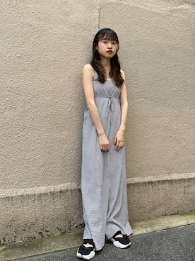「ギンガムチェックワンピース」｜aoiさん（レディース・149cm）の夏コーディネート