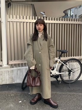 「アイテム（チェスターコート）」を使った、aoiさん（レディース・149cm）の秋コーディネート