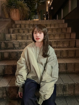 「Kastane（カスタネ）のアイテム（ブルゾン）」を使った、aoiさん（レディース・149cm）の秋コーディネート