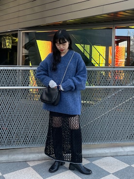 「メッシュスカート」｜aoiさん（レディース・149cm）の冬コーディネート