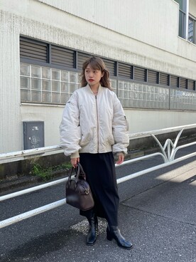 「ブーツコーデ」｜「アイテム（ブルゾン）」を使った、aoiさん（レディース・149cm）の秋コーディネート