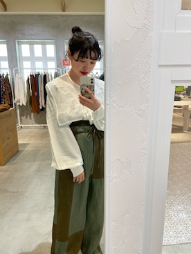 「パッチワークパンツ」｜aoiさん（レディース・149cm）の冬コーディネート