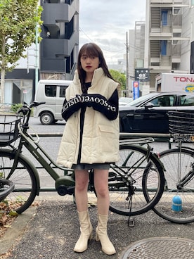 「Kastane（カスタネ）のアイテム（ベスト）」を使った、aoiさん（レディース・149cm）の秋コーディネート