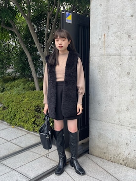 「ファーベスト」｜aoiさん（レディース・149cm）の秋コーディネート