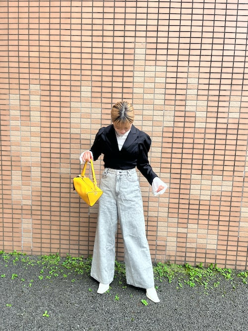 Ameri JACKET WITH FLARE SHIRT ブラック 1636411801_500.jpg