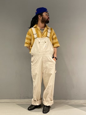 「LEE」｜「アイテム（サロペット/オーバーオール）」を使った、monjara0710さん（メンズ・165cm）の夏コーディネート