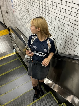 「ゲームシャツ」｜あみさん（レディース・165cm）の春コーディネート