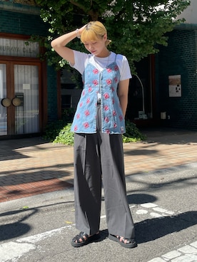 「夏服」｜清野亜美さん（レディース・165cm・10代）の夏コーディネート