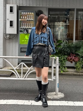 「アイテム（パーカー）」を使った、清野亜美さん（骨格ウェーブ・レディース・165cm）の夏コーディネート
