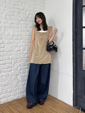 「GRAIN（グレイン）のアイテム」を使った、あみさん（レディース・165cm）の夏コーディネート