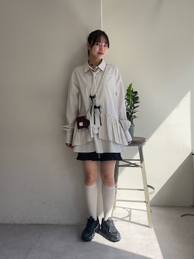 「アイテム（財布）」を使った、あみさん（レディース・165cm）の春コーディネート