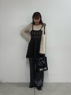 「アイテム（ワンピース/ドレス）」を使った、清野亜美さん（レディース・165cm）の秋コーディネート