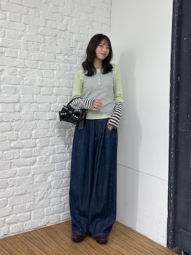 「GRAIN（グレイン）のアイテム」を使った、あみさん（レディース・165cm）の夏コーディネート