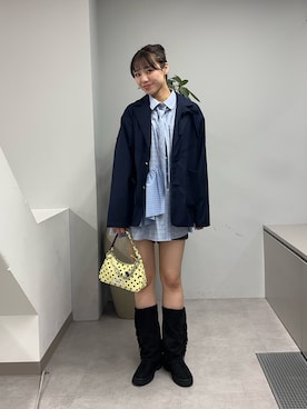 「GRAIN（グレイン）のアイテム」を使った、あみさん（レディース・165cm）の冬コーディネート