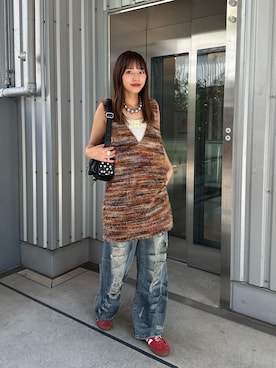 「アイテム（パンツ）」を使った、清野亜美さん（レディース・165cm・20代）の夏コーディネート