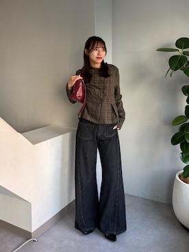 「CIAOPANIC（チャオパニック）のダブルボタンコンパクトシャツ（シャツ/ブラウス、グリーン系）」を使った、あみさん（レディース・165cm）の夏コーディネート