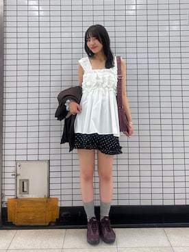 「CIAOPANIC（チャオパニック）のアイテム」を使った、あみさん（レディース・165cm）の夏コーディネート