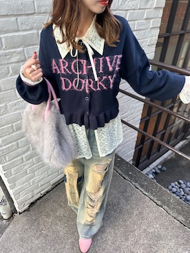 「アイテム（トートバッグ）」を使った、あみさん（レディース・165cm）の秋コーディネート