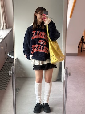 「CIAOPANIC（チャオパニック）のアイテム」を使った、あみさん（レディース・165cm）の秋コーディネート