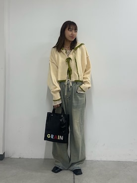 「GRAIN（グレイン）のアイテム」を使った、あみさん（レディース・165cm）の秋コーディネート