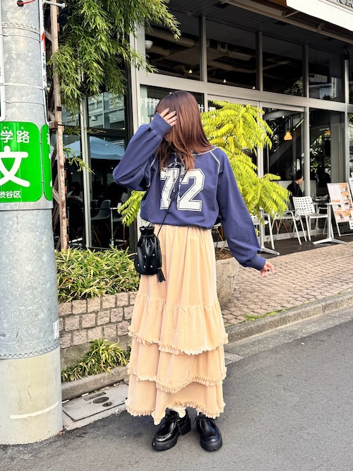 セール】【WEB限定】ベロアチュールティアードスカート（スカート