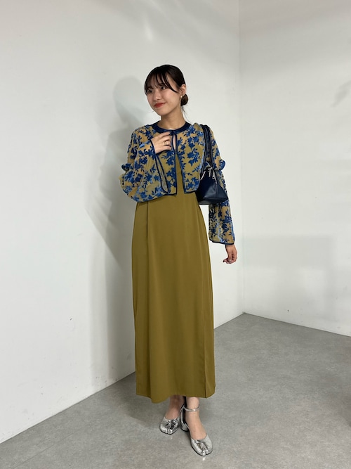 セール】【マルチWAY】ベロアフラワーボレロ付きワンピース