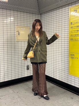 「GRAIN（グレイン）のアイテム」を使った、あみさん（レディース・165cm）の夏コーディネート