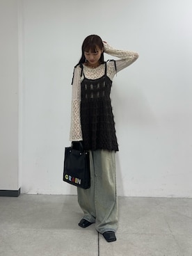 「アイテム（ワンピース/ドレス）」を使った、清野亜美さん（レディース・165cm）の秋コーディネート