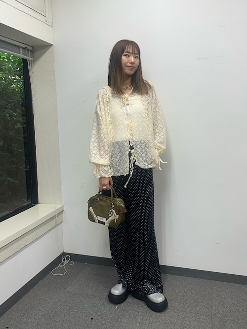 レースメローフーディートップス（Tシャツ/カットソー
