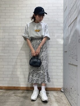 「キャップ女子」｜iamaaaoiさん（レディース・160cm）の夏コーディネート