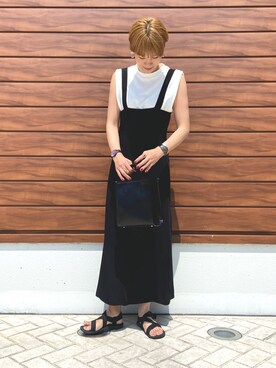 「KBF BOX（ケービーエフ ボックス）のアイテム」を使った、MOMOさん（レディース・170cm）の夏コーディネート
