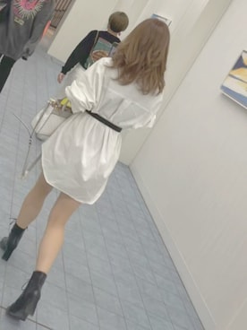 「MERCURYDUO（マーキュリーデュオ）のアイテム（ブーツ）」を使った、Senaさん（レディース・162cm）の秋コーディネート