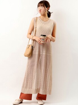 「Brownie（ブラウニー）のアイテム」を使った、mi0rさん（レディース・160cm）の夏コーディネート