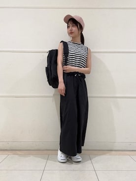 「CONVERSE（コンバース）の◆CONVERSE（コンバース） ジャックパーセル スニーカー（スニーカー、ホワイト系）」を使った、haruさん（レディース・156cm）の夏コーディネート