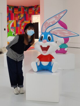「日系极简」｜「アイテム（スニーカー）」を使った、abee1111さん（レディース・156cm）の冬コーディネート
