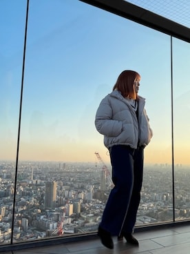 「rps（アールピーエス）のアイテム（ダウンジャケット/コート）」を使った、Karin Tanioさん（レディース・159cm）の秋コーディネート