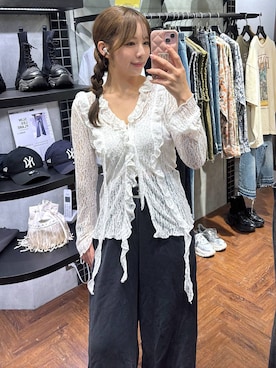 「アイテム（スウェットパンツ）」を使った、Nanaさん（レディース・157cm・20代）の夏コーディネート