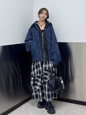「アイテム（チャーム）」を使った、Nanaさん（レディース・157cm）の秋コーディネート
