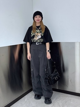 「アイテム（ニットキャップ/ビーニー）」を使った、Nanaさん（レディース・157cm・20代）の夏コーディネート